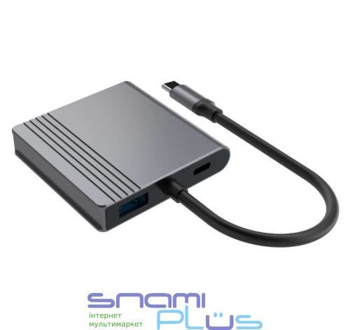 Хаб USB Gembird A-CM-COMBO3-04, Grey 325396 фото