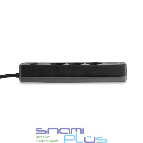 Фильтр сетевой Videx "Oncord", 3 розетки, 3 м, Black, 1xType-C / 2xUSB (VF-PD33G2U1C-B) 304910 фото