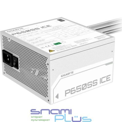 Блок питания 650 Вт, Gigabyte P650SS, White (GP-P650SS ICE) 296254 фото