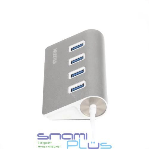 Хаб USB Maxxter HU3A-4P-01, Silver 218747 фото