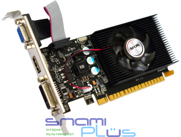 Видеокарта GeForce GT220, AFOX, 1Gb DDR3, 128-bit, VGA/DVI/HDMI, 668/1308MHz, Low Profile (AF220-1024D3L2) 208752 фото