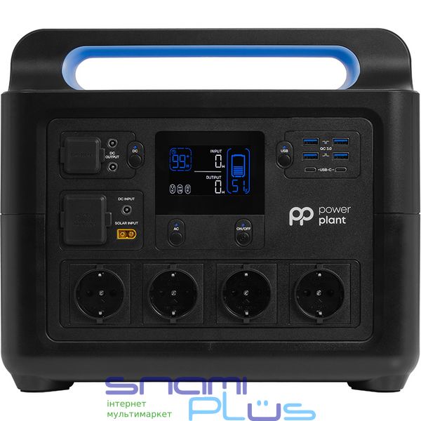 Зарядная станция PowerPlant HS1800, 1484.8Wh, 25.6V/58Ah, DC x 2, 2 x USB Type-C, USB Type-A x 4, 4 x розетки 272511 фото