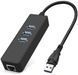 Хаб USB Dynamode USB3.0-Type-A-RJ45-HUB3, Black 273710 фото 1