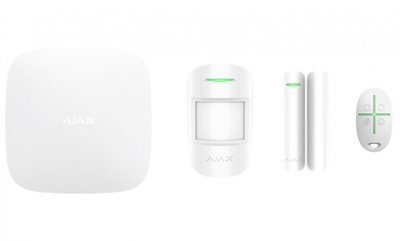 Комплект охоронної системи Ajax StarterKit 2, White, GSM 3G/Ethernet/WiFi (000023480) 236026 фото