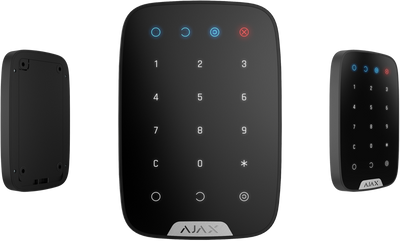 Бездротова сенсорна клавіатура Ajax KeyPad, Black, 15 кнопок, 3xAAA, 150x103x14 мм, 197 г 198483 фото