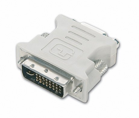 Адаптер DVI (M) - VGA (F), Cablexpert, White (A-DVI-VGA) 206905 фото