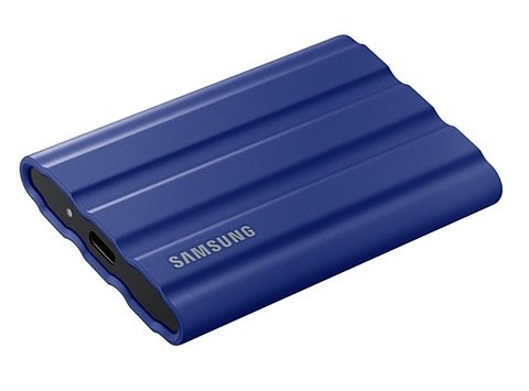 Зовнішній накопичувач SSD, 2Tb, Samsung Portable SSD T7 Shield, Blue, USB 3.2, 1050 / 1000 MB/s, IP65, 59x88x13 мм, 98 г (MU-PE2T0R/EU) 262268 фото