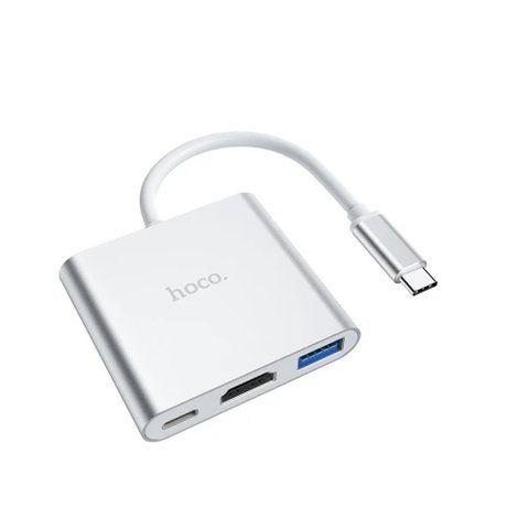 Хаб USB HOCO HB14 "Easy use", Silver 310753 фото