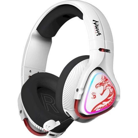 Наушники A4Tech Bloody MR720 (Naraka), White/Black 297658 фото