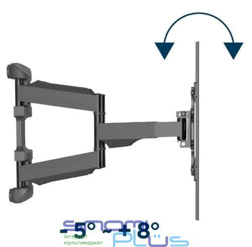 Настінне кріплення LCD/Plasma TV 32-75" Gembird WM-75ST-01 чорне, навантаження: до 45 кг 274726 фото