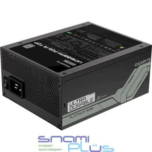Блок живлення 1600 Вт, Gigabyte UD1600PM PG5 AI TOP, Black 296255 фото