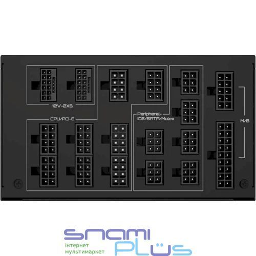Блок живлення 1600 Вт, Gigabyte UD1600PM PG5 AI TOP, Black 296255 фото