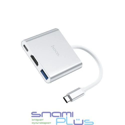 Хаб USB HOCO HB14 "Easy use", Silver 310753 фото