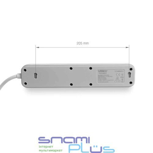 Фильтр сетевой Videx "Oncord", 3 розетки, 3 м, White, 1xType-C / 2xUSB (VF-PD33G2U1C-W) 304911 фото