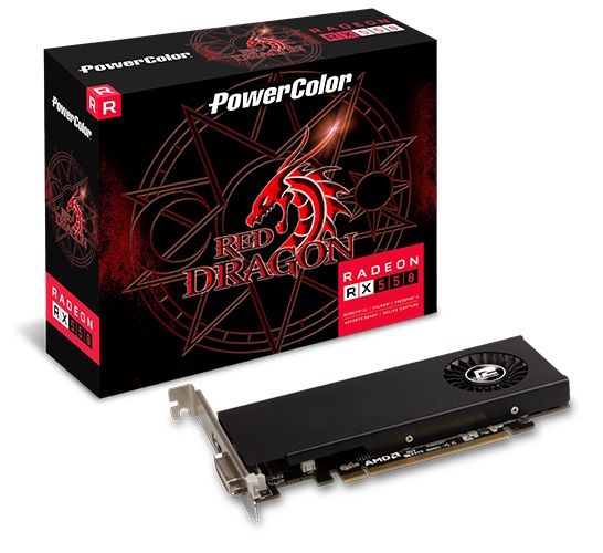 Відеокарта Radeon RX 550, PowerColor, Red Dragon, 4Gb GDDR5, 128-bit, DVI/HDMI, 1071/6000 MHz, Low Profile (AXRX 550 4GBD5-HLE) 243847 фото