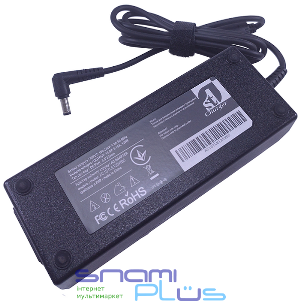 Блок питания 1StCharger для ноутбукив Lenovo 120W(19.5V/6.15A) 5.5x2.5 силовой кабель Retail BOX 251450 фото