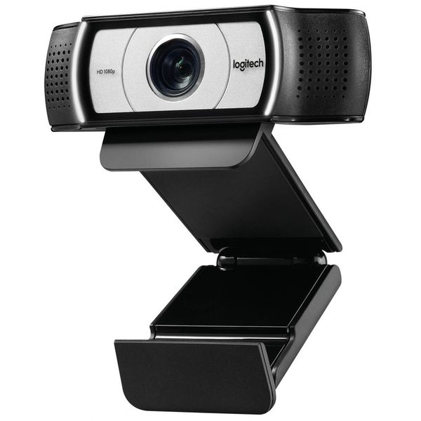 Веб-камера Logitech C930e, Black, 1920x1080/30 fps, стереомікрофон з функцією приглушення шуму, автофокусування, лінзи зі скла, універсальне кріплення, захисна шторка, що знімається, USB, 1.5 м (960-000972) 217699 фото