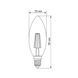 Лампа світлодіодна E14, 4 Вт, 4100K, C37, Titanum Filament, 470 Лм, 220V (TLFC3704144) 272367 фото 3