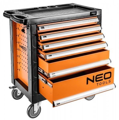 Візок для інструменту NEO Tools, 6 ящиків, 770x460x870 мм, вантажопідйомність 200 кг, сталевий корпус (84-223) 191504 фото