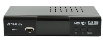 TV-тюнер зовнішній автономний SIMAX Silver DVB-T2, метал 241258 фото