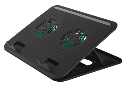 Підставка для ноутбука до 16' Trust Cyclone, Black, 2x8 см вентилятори, 8 рівня підйому та нахилу, 230х300х15 мм, 531 г (17866) 189771 фото