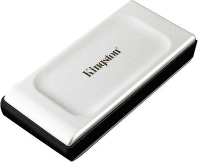 Зовнішній накопичувач SSD, 1Tb, Kingston XS2000, Grey, USB 3.2, 2000 / 2000 MB/s, до комплекту входить гумовий чохол та кабель USB-C (SXS2000/1000G) 235275 фото