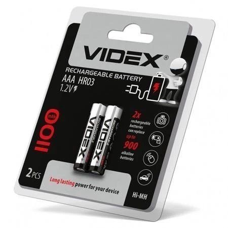 Аккумулятор AAA, 1100 mAh, Videx, 2 шт, 1.2V, Blister 113500 фото
