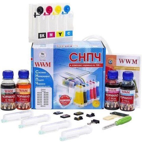 СБПЧ WWM Canon Pixma MP230/240/250/260/270/272/280/490/495, 4x100 мл чорнила C10/C11 (IS.0119) 24911 фото