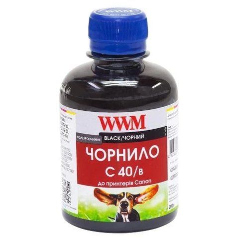 Чорнило WWM Canon PG-37/40/50, PGI-5Bk, BCI-15, Black, 200 мл, водорозчинне (C40/B) 6830 фото