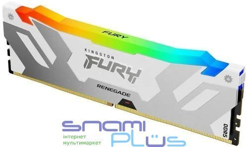 Память 32Gb DDR5, 6400 MHz, Kingston Fury Renegade RGB, White/Silver (KF564C32RWA-32) 279560 фото