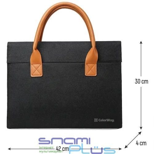 Сумка для ноутбука 15.6" ColorWay Stylish, Black (CW-LBS156-BK) 328052 фото
