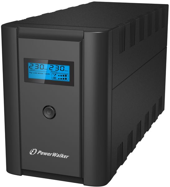 ДБЖ PowerWalker VI 2200 SHL IEC, Black, 2200VA/1200W, лінійно-інтерактивний, LCD, USB, 6 x C13 IEC розеток, батарея 12В/9Ач x 2 шт, 364x139x195 мм, 10.2 кг (10120094) 224951 фото