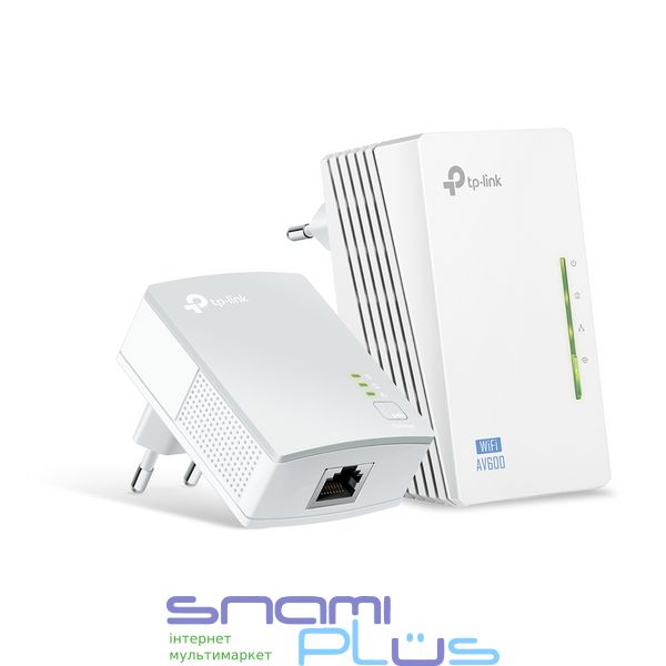 Адаптер TP-Link TL-WPA4220, White, 2 шт, WiFi (2.4 GHz до 300 Мбит/с), AV600 (до 600 Мбит/с), 2 x гигабитный Ethernet-порт, до 300 м 156318 фото