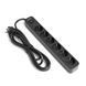 Фильтр сетевой Videx "Oncord", 6 розеток, 3 м, Black (VF-PD63G-B) 304912 фото 1