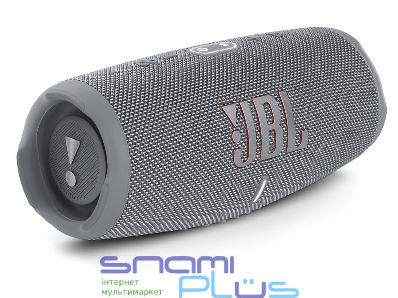 Колонка портативная 2.0 JBL Charge 5, Grey, 40 Вт (30Вт + 10Вт), Bluetooth 5.1, IP67, технология 'PartyBoost', USB Type-C, аккумулятор 7500 mAh (JBLCHARGE5GRY) 223258 фото