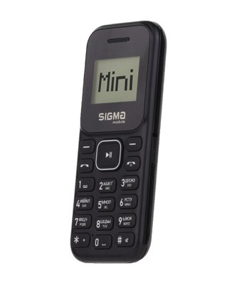 Мобільний телефон Sigma mobile X-style 14 Mini Black, 2 Mini-SIM + Nano-SIM, дисплей 1.44' монохромний (128x64), моноблок, SC6531D, підтримка microSD (max 32GB), BT, FM, ліхтарик, 600 mAh 240607 фото