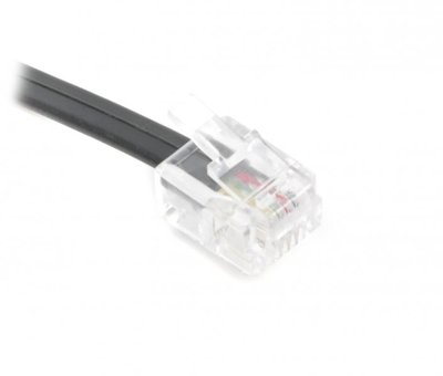 Телефонний кабель Cablexpert, Black, 6P4C, CCS, 7.5 м (TC6P4C-7.5M-BK) 206883 фото