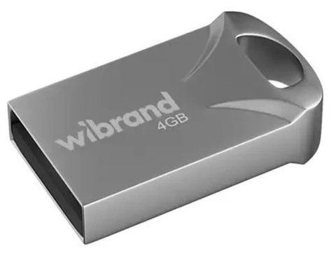 Флеш накопичувач USB 4Gb Wibrand Hawk, Silver, USB 2.0 (WI2.0/HA4M1S) 286606 фото
