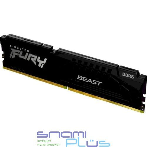 Память 32Gb DDR5, 5600 MHz, Kingston Fury Beast, Black (KF556C40BB2-32) 310547 фото