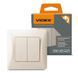Выключатель двойной Videx Binera, Cream, проходной, 86x86 мм, IP20 (VF-BNSW2P-CR) 289407 фото 4