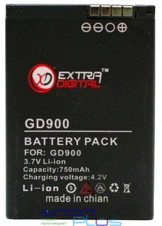 Акумулятор LG GD900, Extradigital, 750 mAh (DV00DV6067) 212316 фото