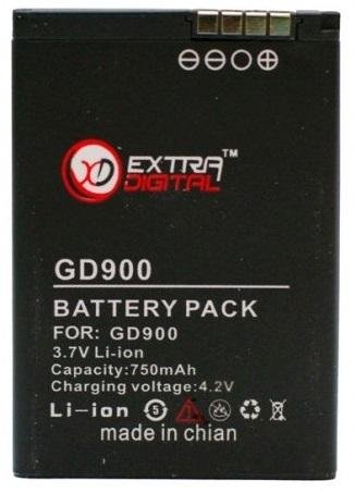 Акумулятор LG GD900, Extradigital, 750 mAh (DV00DV6067) 212316 фото