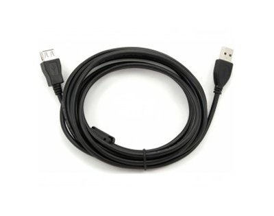 Кабель-подовжувач USB 1.5 м Atcom Black, феритовий фільтр (17206) 129489 фото