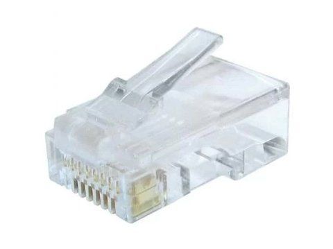 Коннектор RJ45, UTP, 100 шт, Cablexpert, модульная вилка, позолоченные контакты (LC-8P8C-002/100) 208327 фото