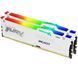 Память 8Gb x 2 (16Gb Kit) DDR5, 5200 MHz, Kingston Fury Beast RGB, White (KF552C40BWAK2-16) 316969 фото 1