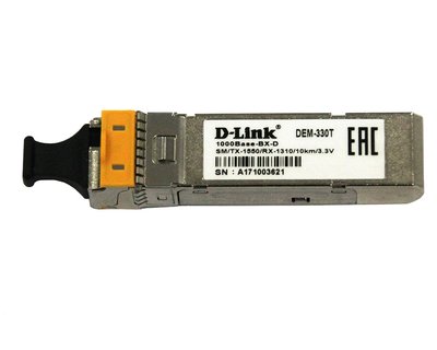 Модуль D-Link DEM-330T/10KM SFP, 1x1000Base BX-D, WDM, SM, 10Km, DDM 180801 фото