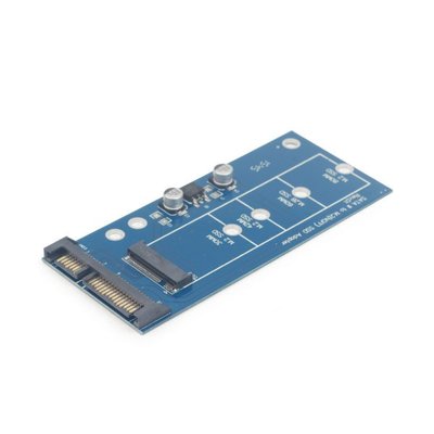 Плата-адаптер Cablexpert, mini SATA 1.8' підключення M2 SSD (Key M+B) (EE18-M2S3PCB-01) 207223 фото
