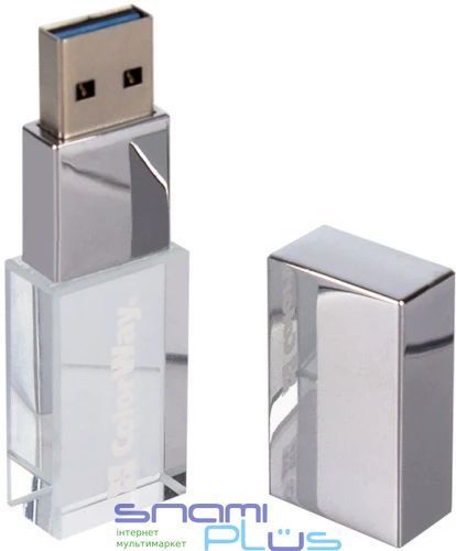Флеш накопитель USB 32Gb ColorWay "Crystal", Transparent, USB 3.0 (CW-USBCL32) 319174 фото