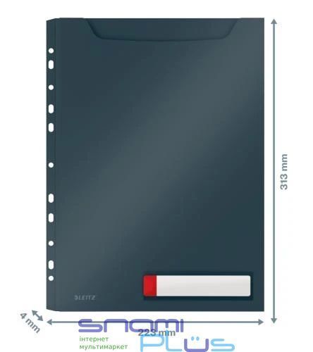 Файли для документів, А4, 200 мкм, матовий, 3 шт, сірий, 150 арк, Leitz Cosy (4668-00-89) 265803 фото