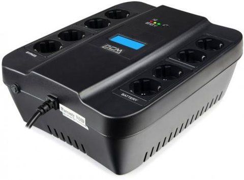Источник бесперебойного питания PowerCom SPD-750U LCD Schuko Black, 750 ВА, 450 Вт 275760 фото